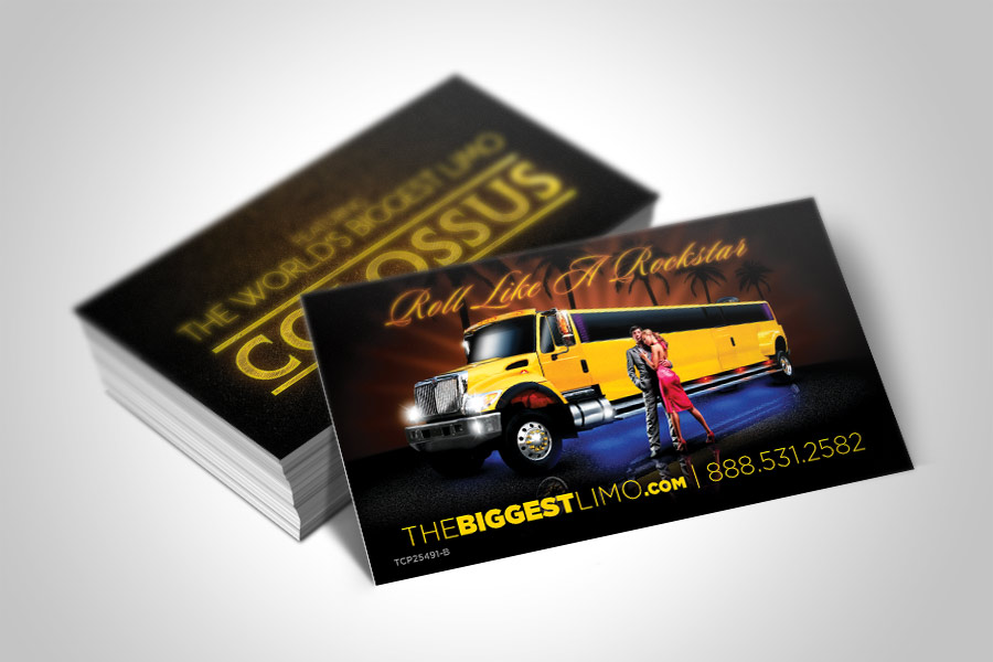 biggest limo Business Card Design