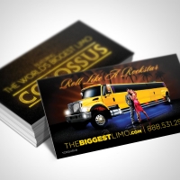 biggest limo Business Card Design
