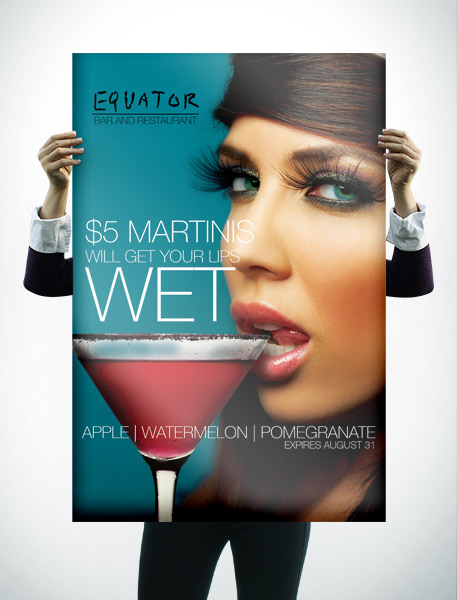Equator Martini Poster Design