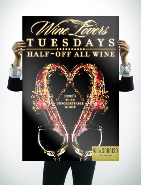 Villa Sorriso Wine Poster Design