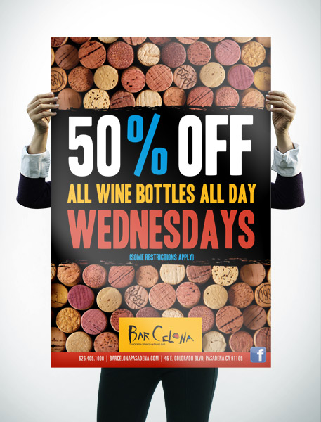 Bar Celona Wine Poster Design
